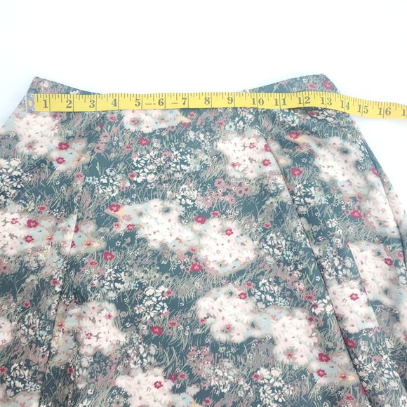 Disney Womens Green Bambi Forest Print Elastic Waist Pull On Flare Skirt Size S - Picture 7 of 10